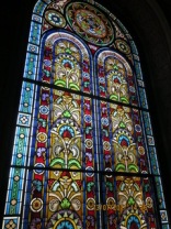 stained glass in synagogue
