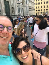 Basilica of Saint Mary of the Flower, Piazza di San Giovanni with Alli and Michael showing some love