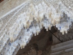 Amazing ceiling detail in Nasrid Palace, Alhambra Granada
