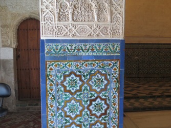 Mosaic details in Nasrid Palace, Alhambra Granada