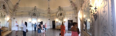 our guests admiring the castle rooms